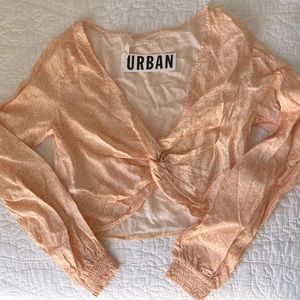 Urban Outfitters long sleeve tie top